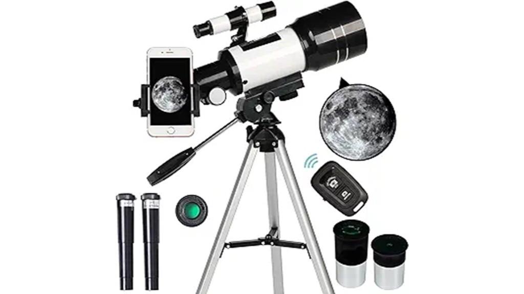 portable refractor telescope set