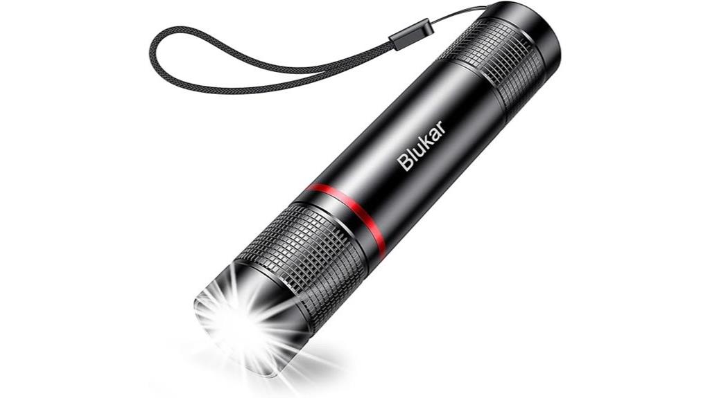 rechargeable adjustable brightness flashlight