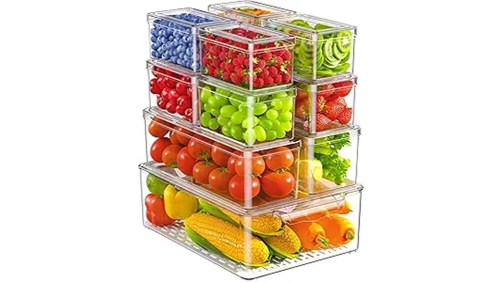 refrigerator storage bin set