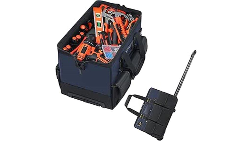 rolling tool bag with wheels