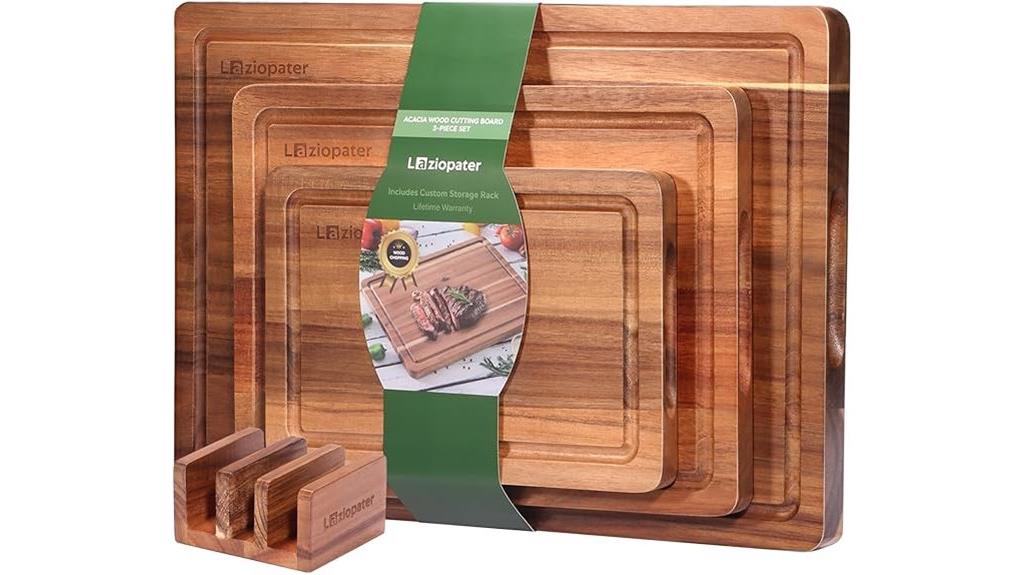 set of three acacia boards