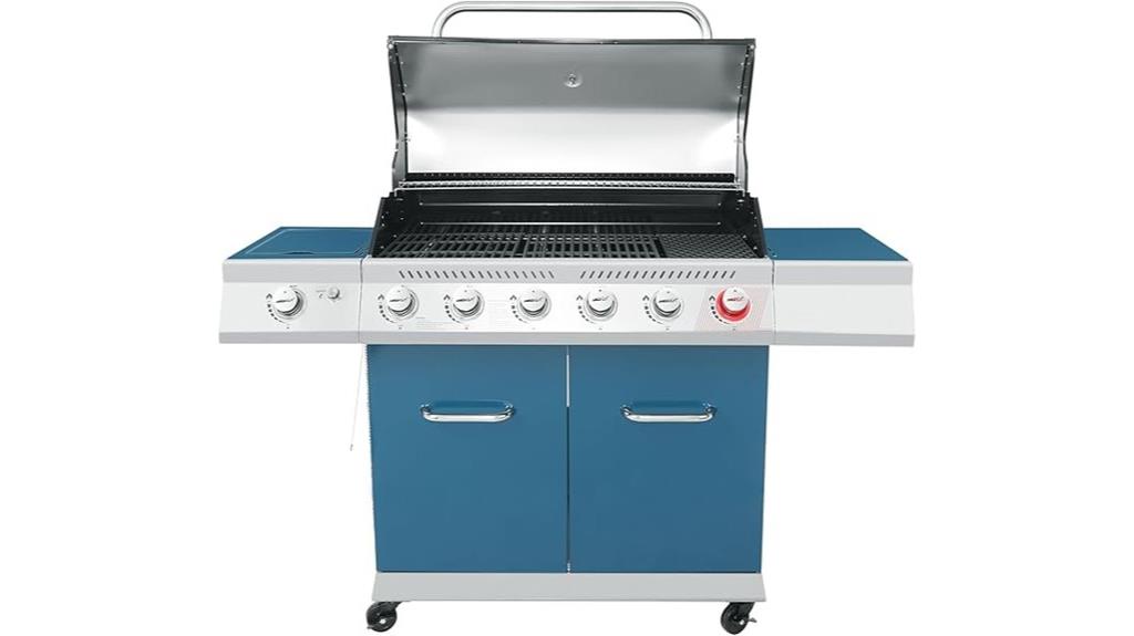 six burner propane grill