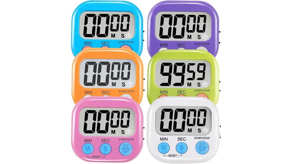 six pack digital timers