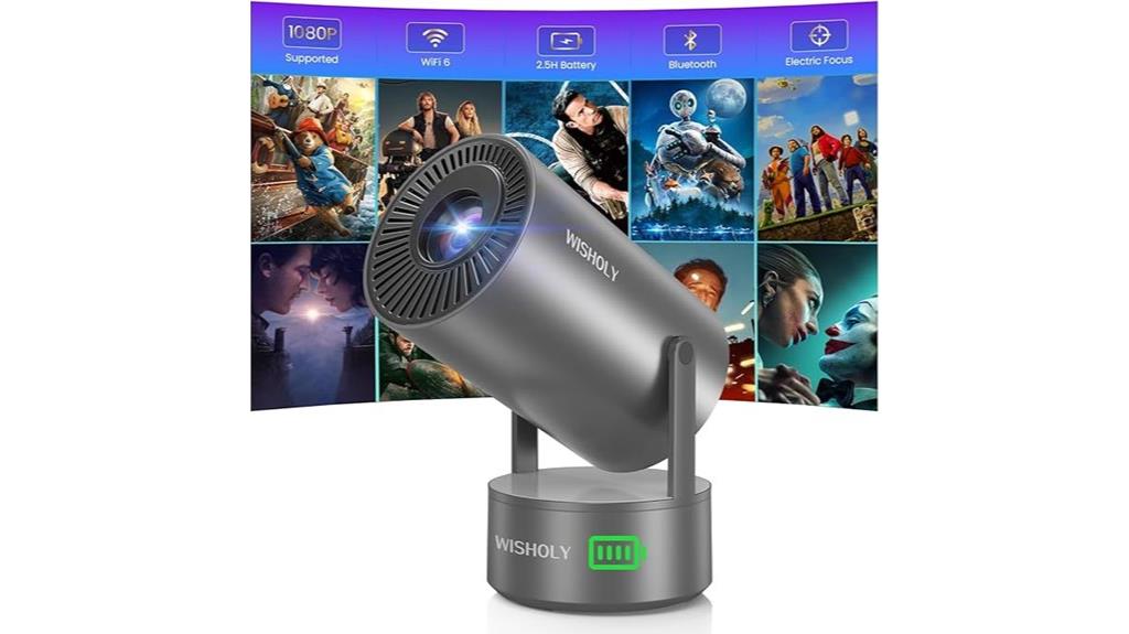 small wireless projector with battery