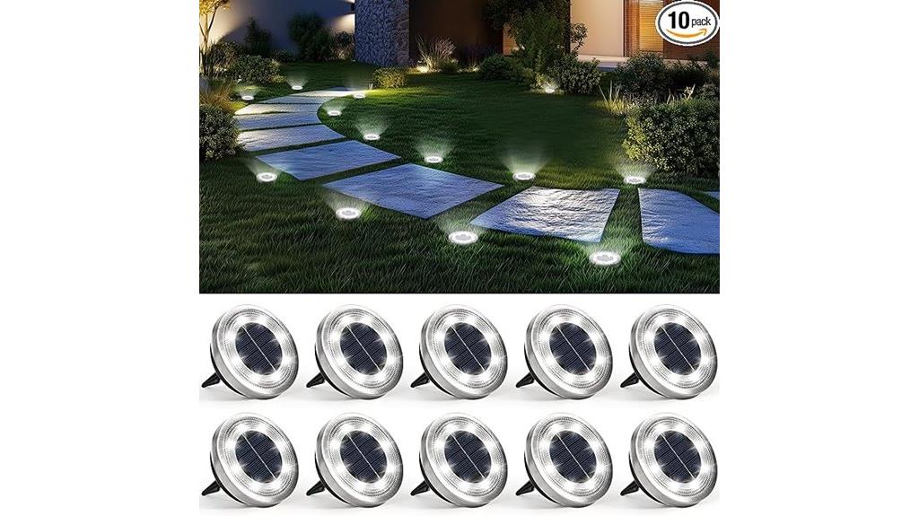 solar ground lights 10 pack