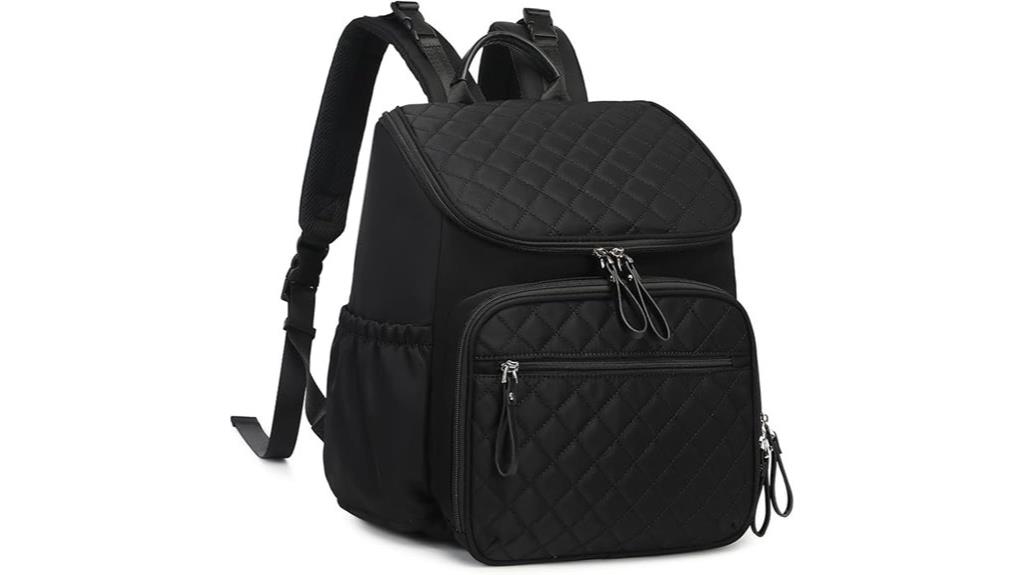 spacious diaper bag with stroller attachment