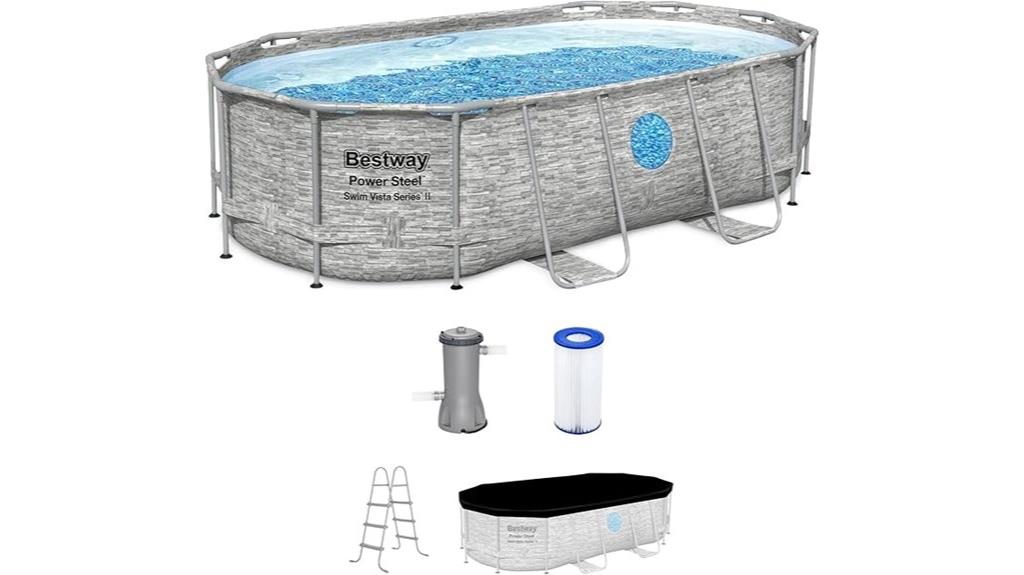 steel frame pool set