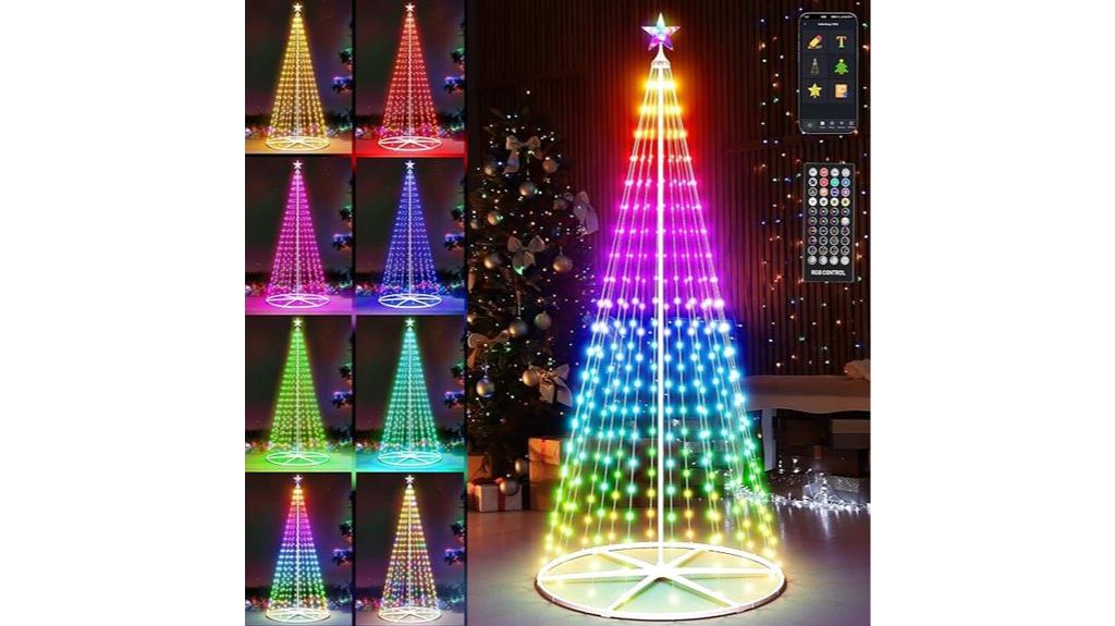 tall color changing led tree