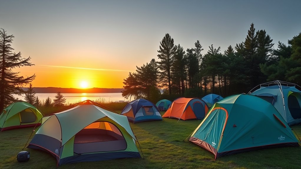 tent size weather setup