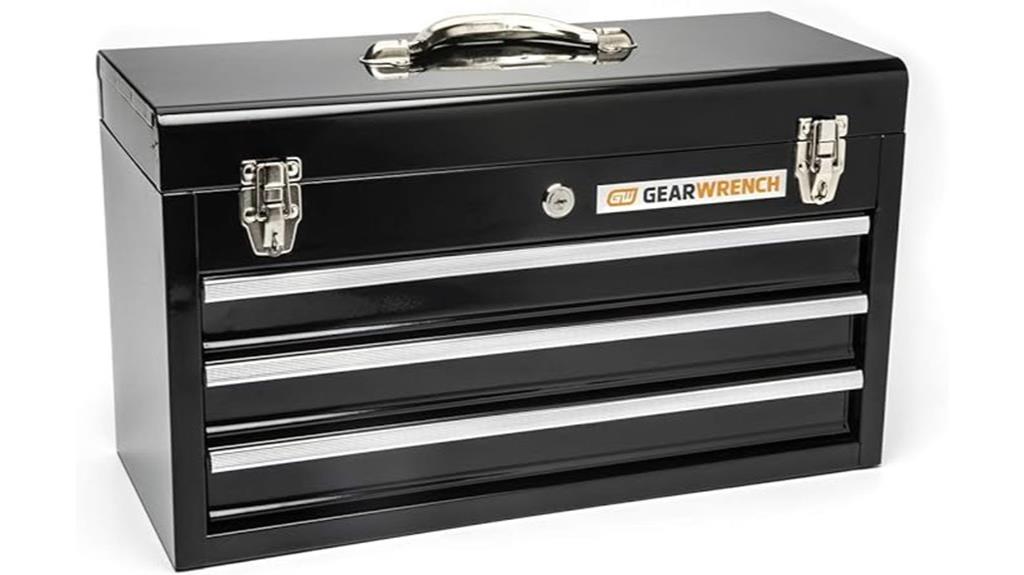 three drawer gearwrench toolbox
