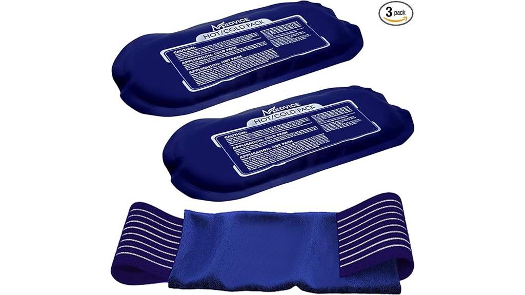 three piece reusable ice packs