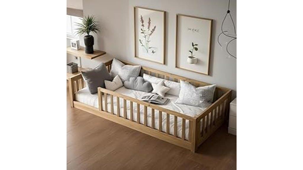twin toddler floor bed