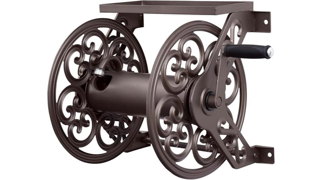 wall mounted steel hose reel