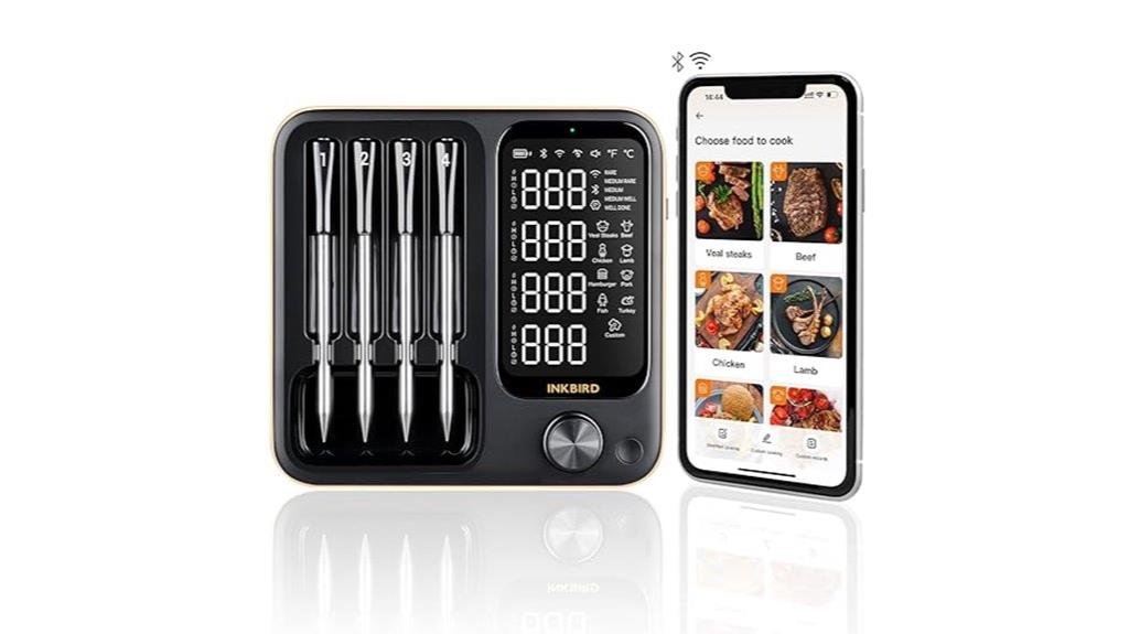 wireless 4 probe meat thermometer