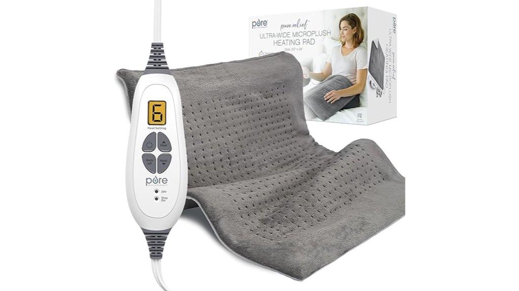 xxl gray microplush heating pad