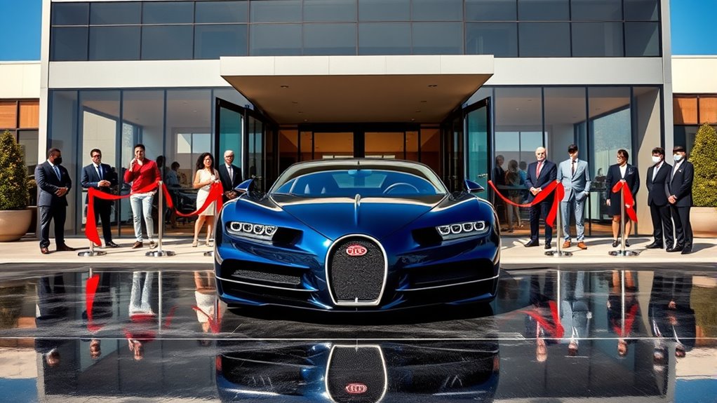 bugatti shanghai luxury showroom