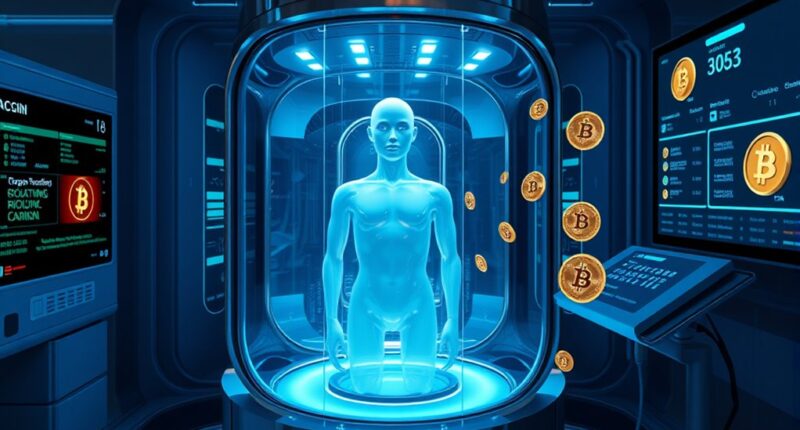 cryonics biohacking crypto payments