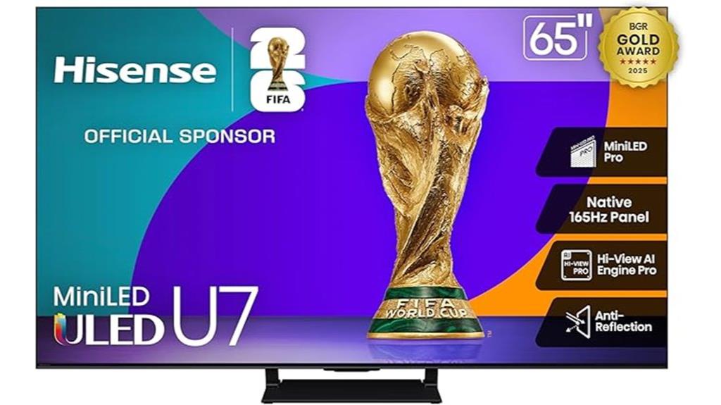 hisense 65 inch mini led tv