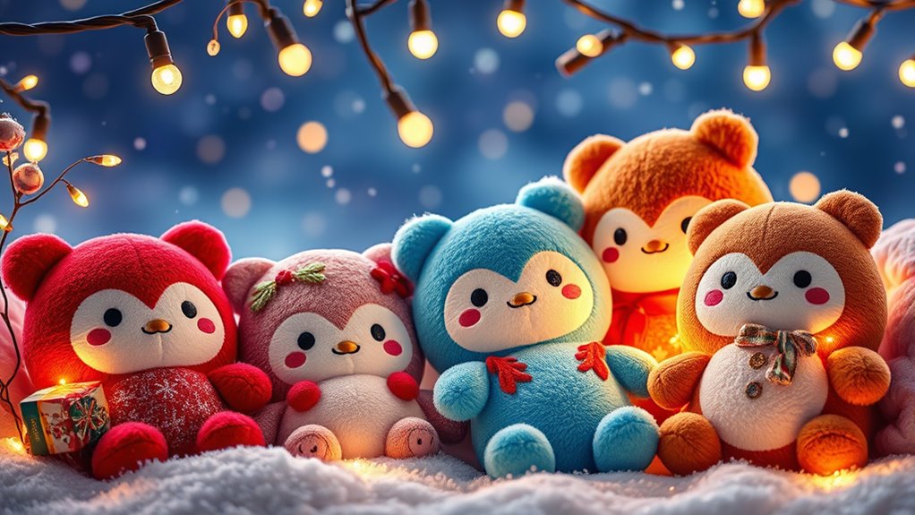 holiday themed plush selection