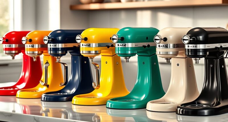 top kitchenaid mixer colors