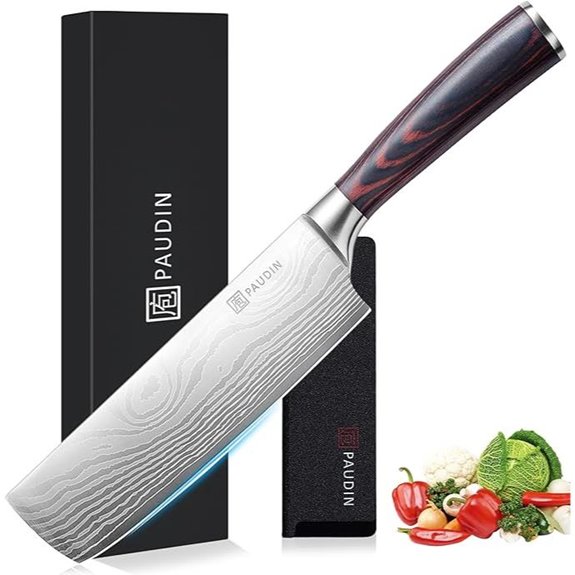 PAUDIN 7 Nakiri Knife Sharp Kitchen Chef Tool