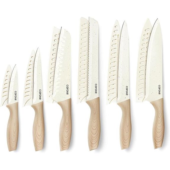 CAROTE 12-Piece Ceramic Coated Knife Set
