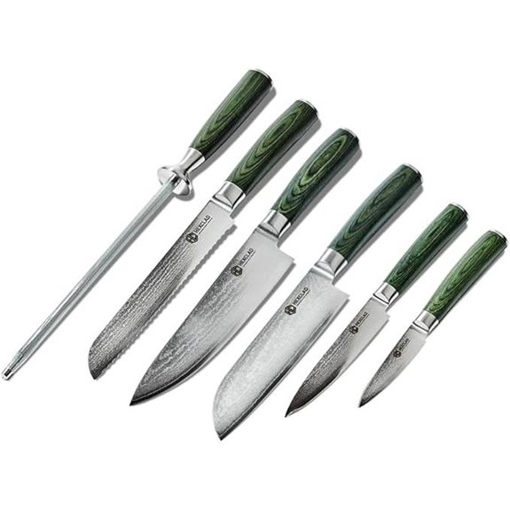 HexClad 6-Piece Knife Set with Damascus Steel