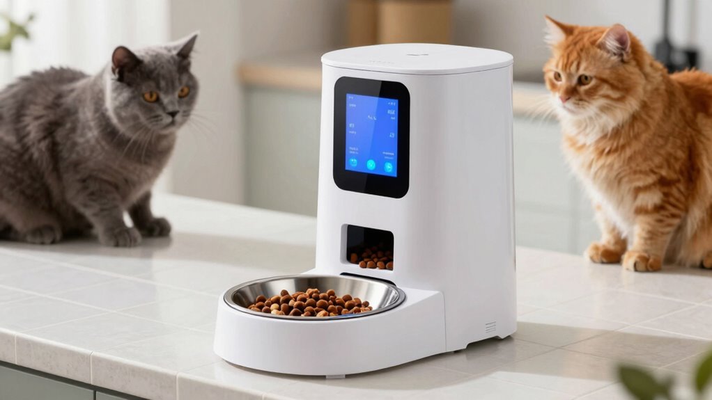 dual pet feeder features