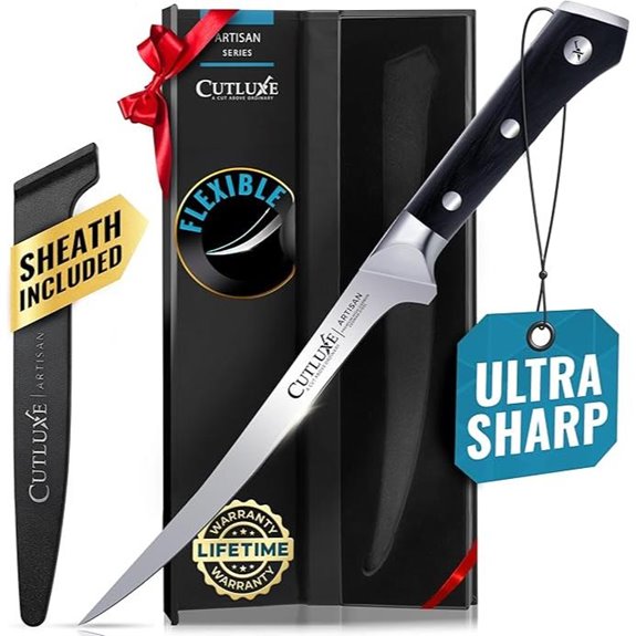 Cutluxe 7 Flexible Boning Knife for Fish & Meat