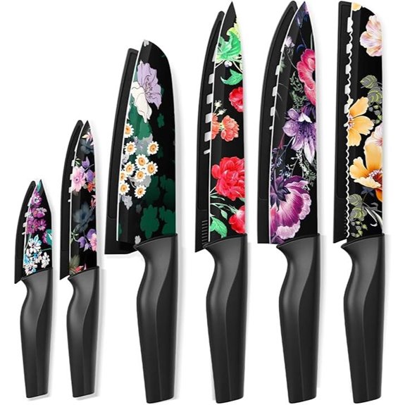 Astercook 12-Piece Flower Knife Set with Blade Guards