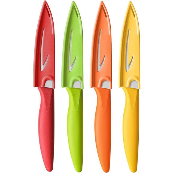 4PC Paring Knife Set with Covers