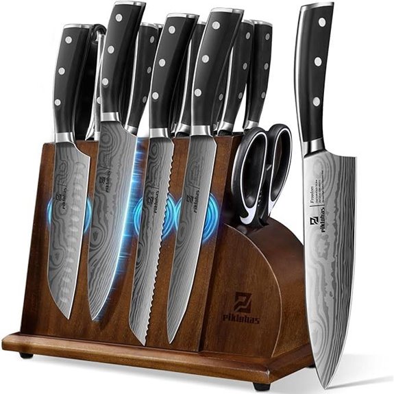 German 17-Piece Knife Set with Magnetic Block