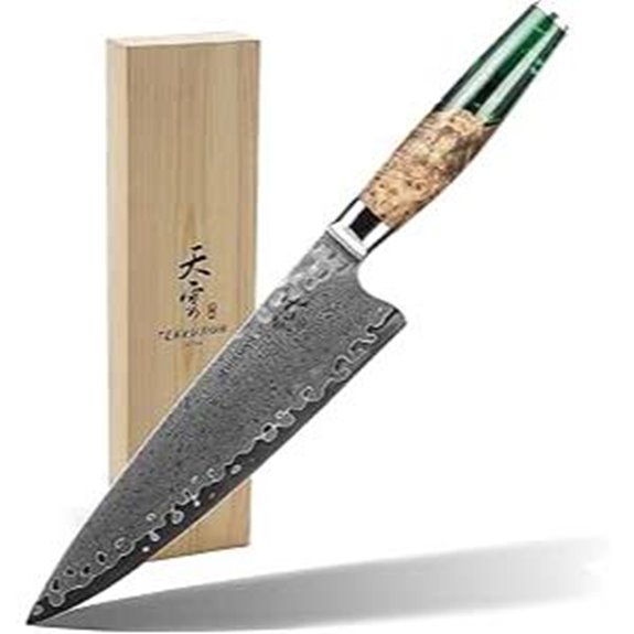 Japanese Gyutou Knife Handcrafted 8-Inch Damascus Steel