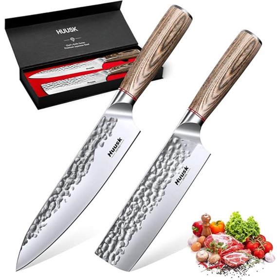 Huusk Japanese Kitchen Knife Set – 2-Piece Chef Knives