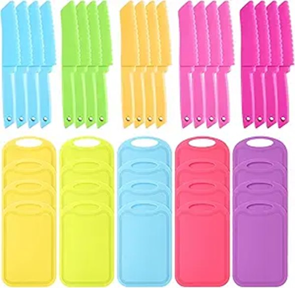 Kids Cooking Set: Cutting Board & Safe Knives (40 pcs)