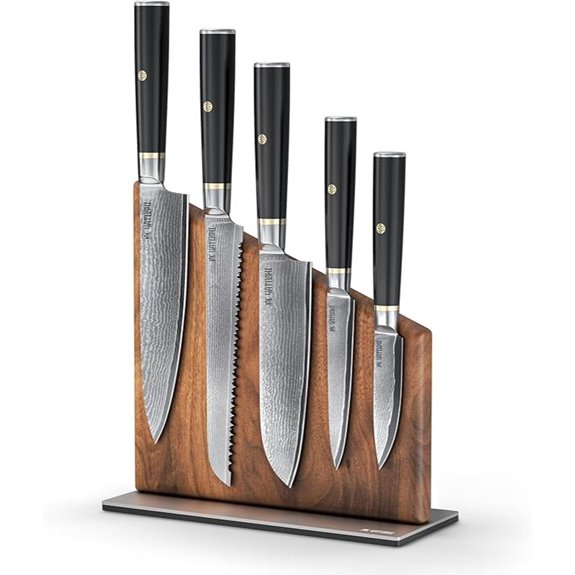Yatoshi Magnetic Kitchen Knife Block Set (6 Pieces)