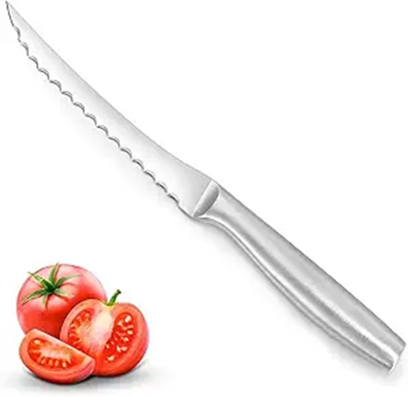 Tomato Knife with Serrated Blade for Easy Slicing