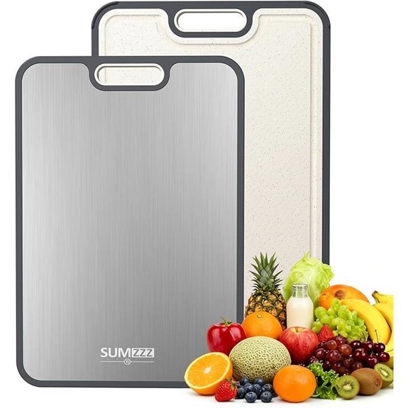 Titanium Double-Sided Kitchen Cutting Board (15”×10.3”)
