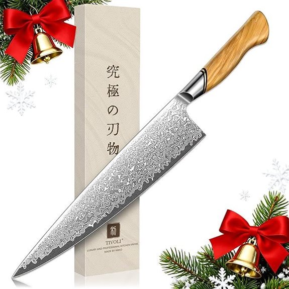 TIVOLI 10-Inch Japanese Damascus Gyuto Knife