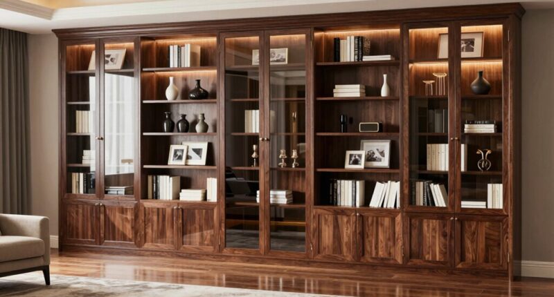 top large bookcases with doors