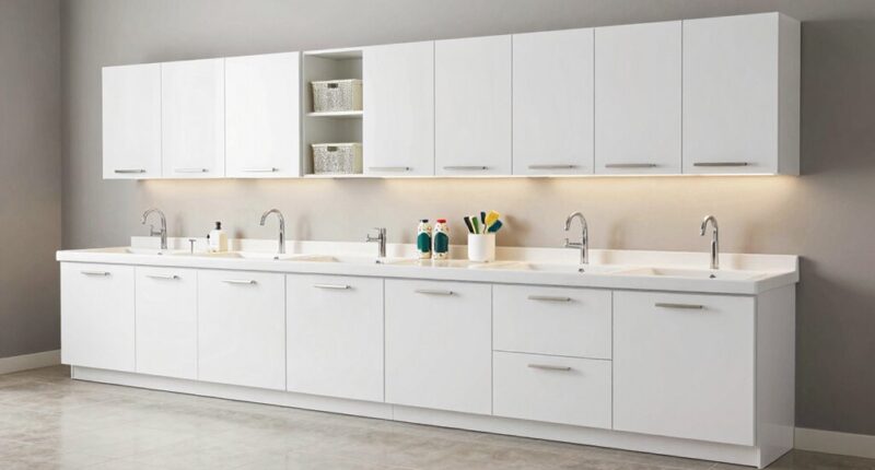 top utility sink storage cabinets