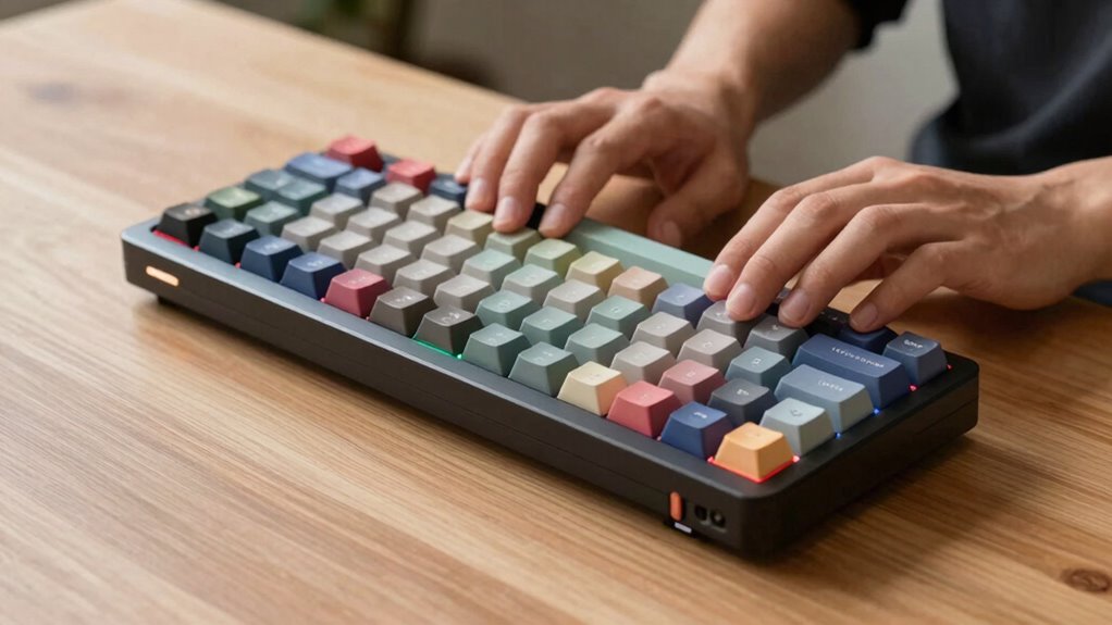 ergonomic customizable keyboard features