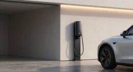 modern garage ev charging