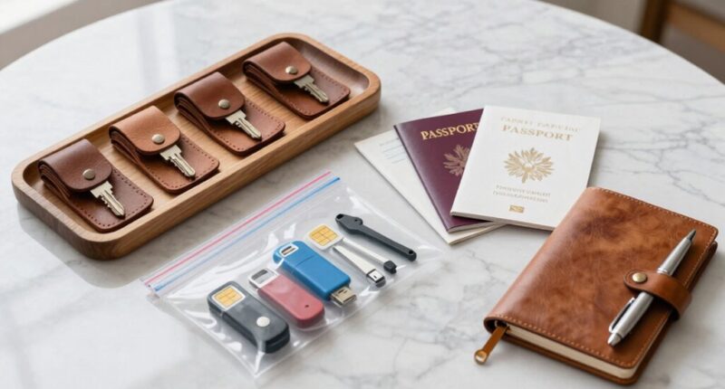 organize backup and travel items