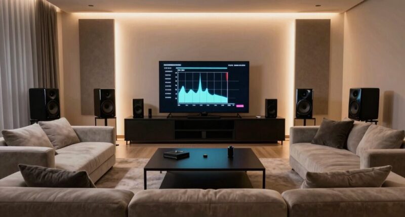 room acoustics over speakers