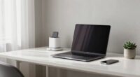 serene organized tech space