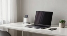 serene organized tech space