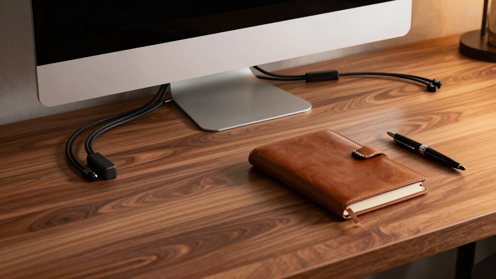 sleek organized cable management