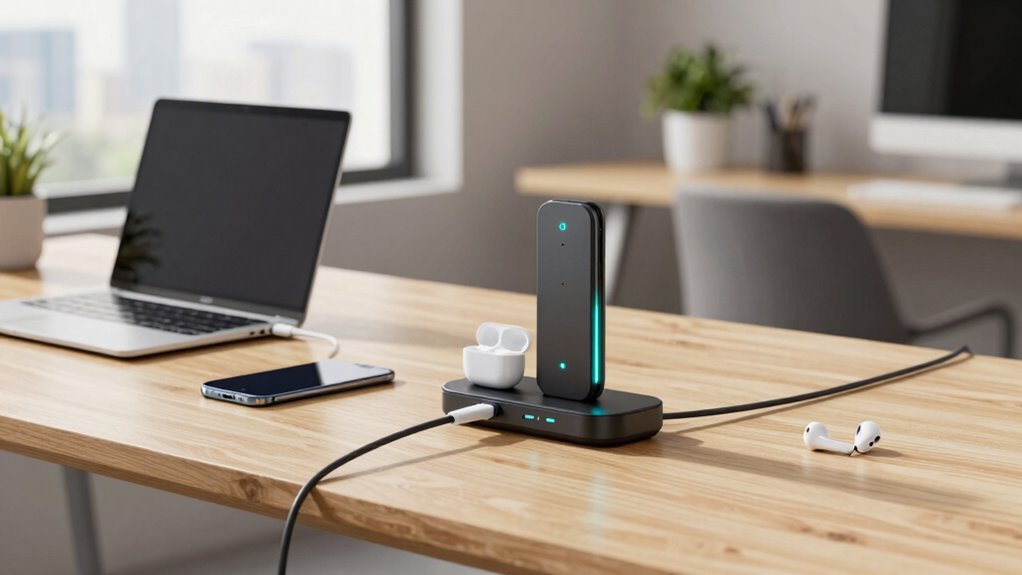 wireless ergonomic workspace chargers